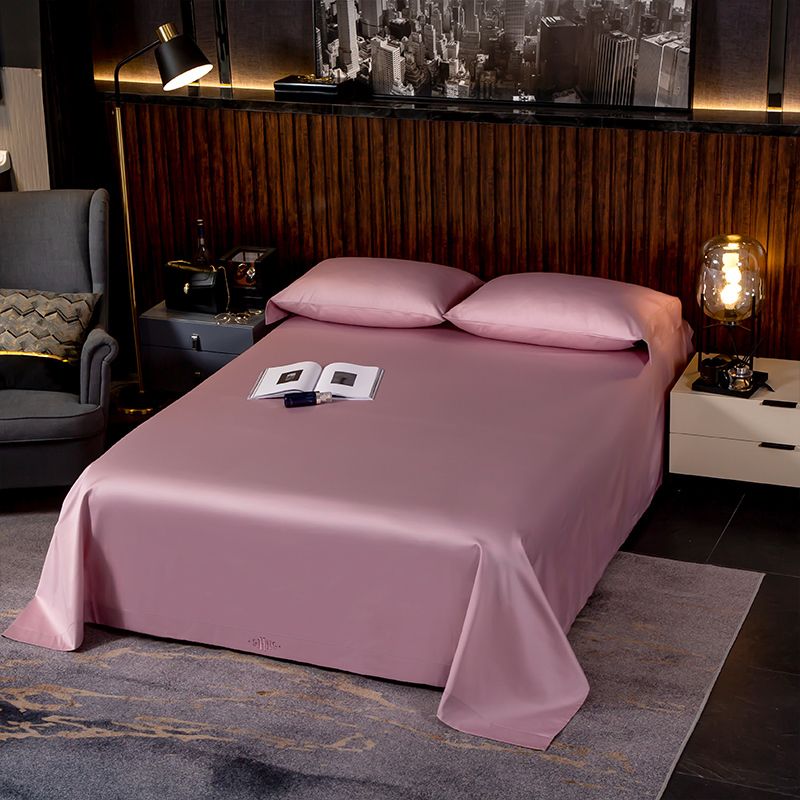 drap de la parure de lit de luxe rose en pur coton Égyptien