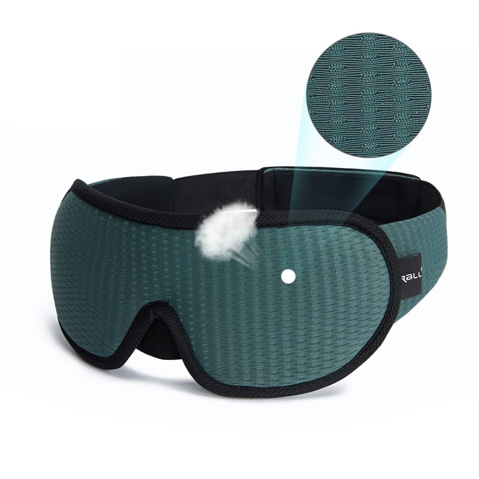 Masque de nuit sommeil profond vert