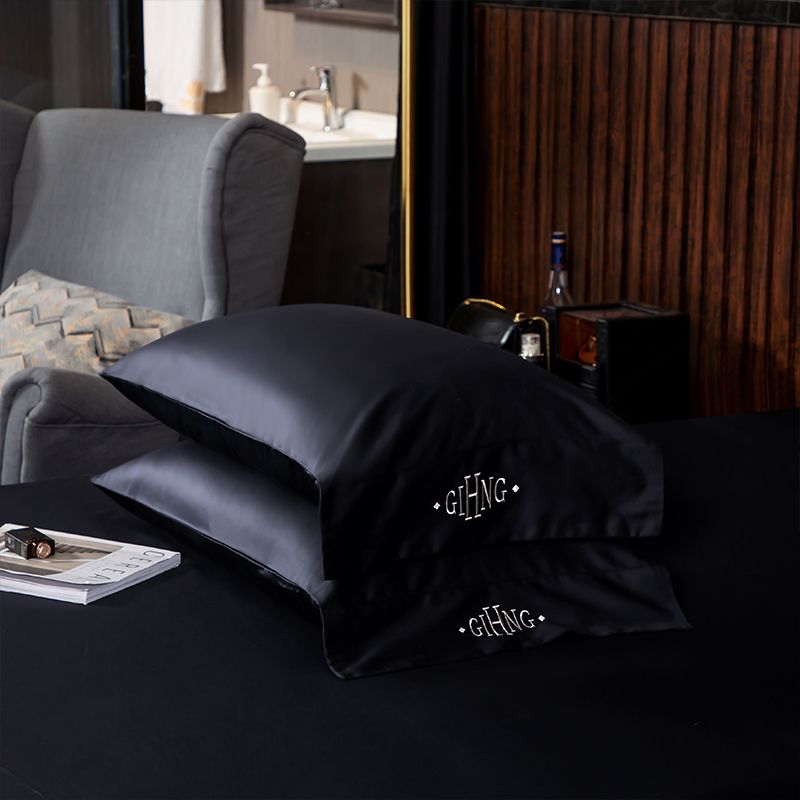coussin de la parure de lit luxe noir en pure coton Egyptien