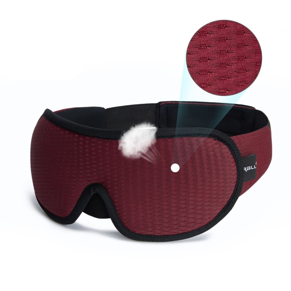 Masque de nuit sommeil profond rouge