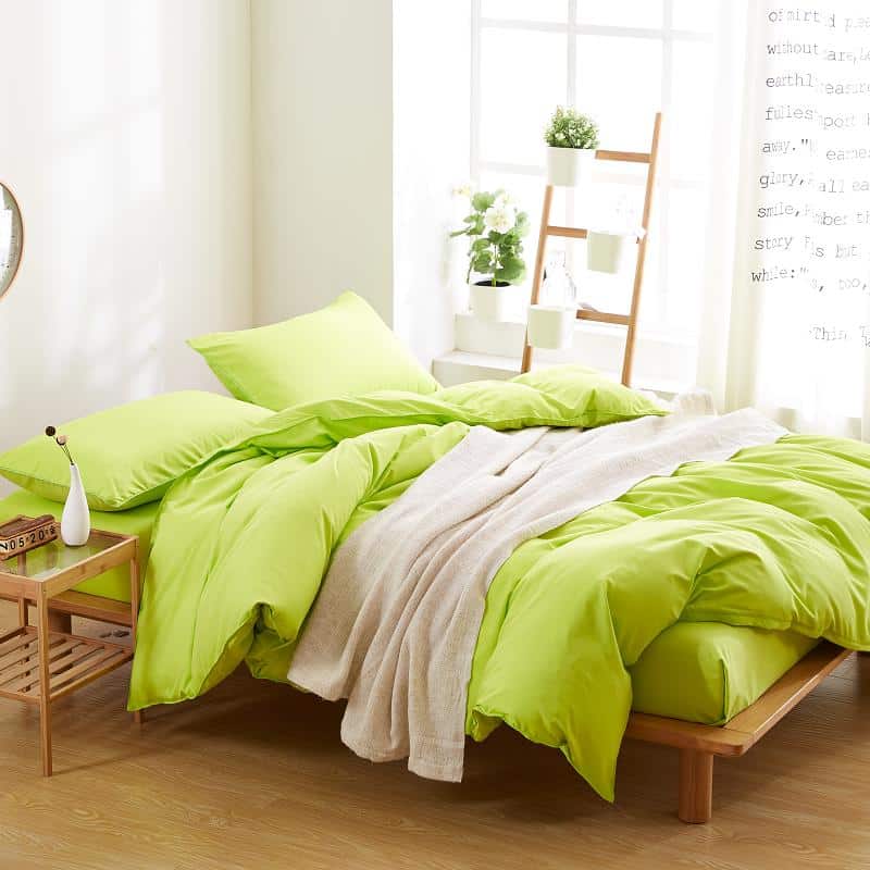 Parure de lit vert anis