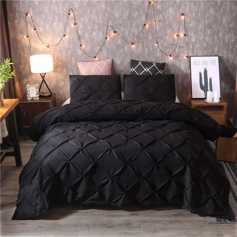 Parure de lit noir style luxe