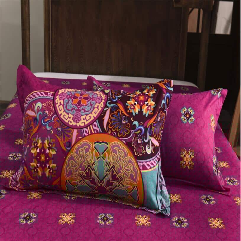 coussin de la parure de lit bohème et mandala fleurie