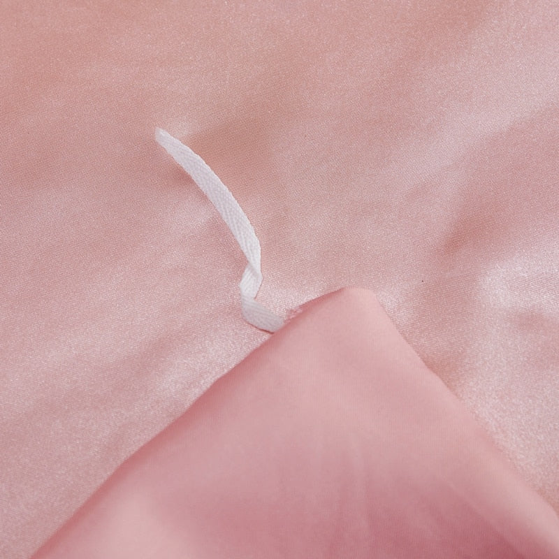 tissu de la Parure de lit chic rose poudré en satin