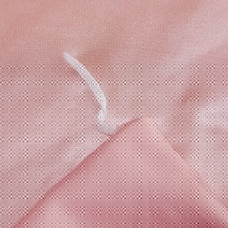 Housse de couette satin rose poudré