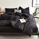 Parure de lit noir uni