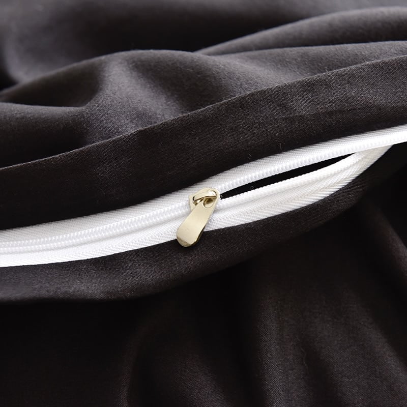 Parure de lit noir uni