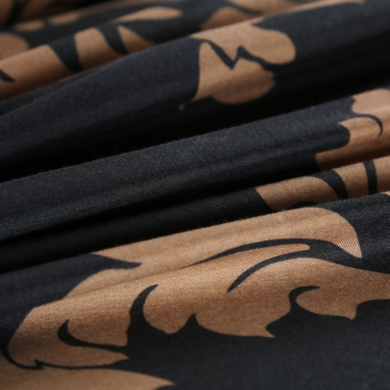 tissu de la parure de lit luxe noir motif baroque