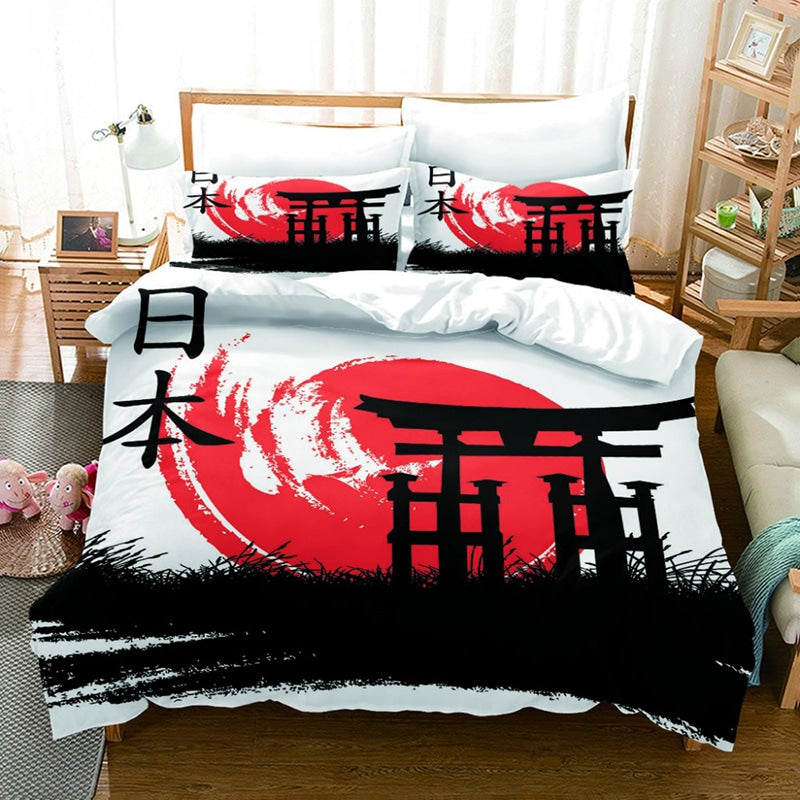 Parure de lit japonaise à symbole du Japon