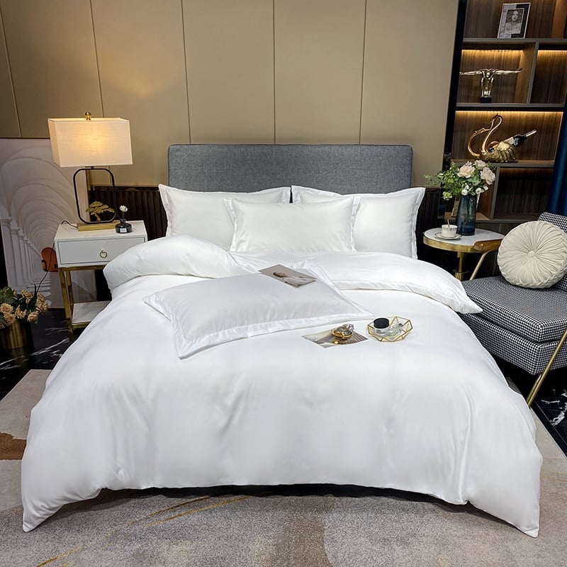 Housse de couette blanche de luxe